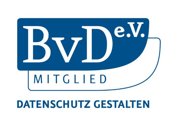 Mitglied im Berufsverband der Datenschutzbeauftragten Deutschlands (BvD) e. V.